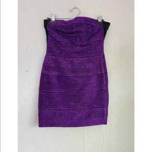 Forever 21 Magenta Shiny Dress